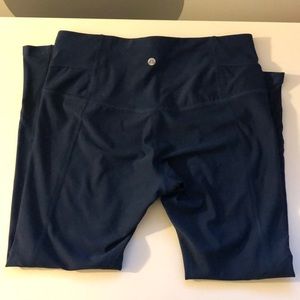 Apana Navy Blue Capri with Mesh Details Sm…